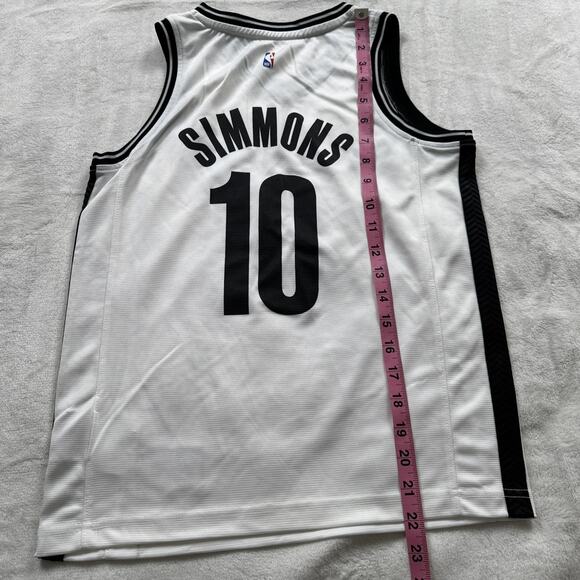 Fanatics Brooklyn Nets Jersey Youth Size Small Ben Simmons #10 White NBA NEW - Picture 6 of 8